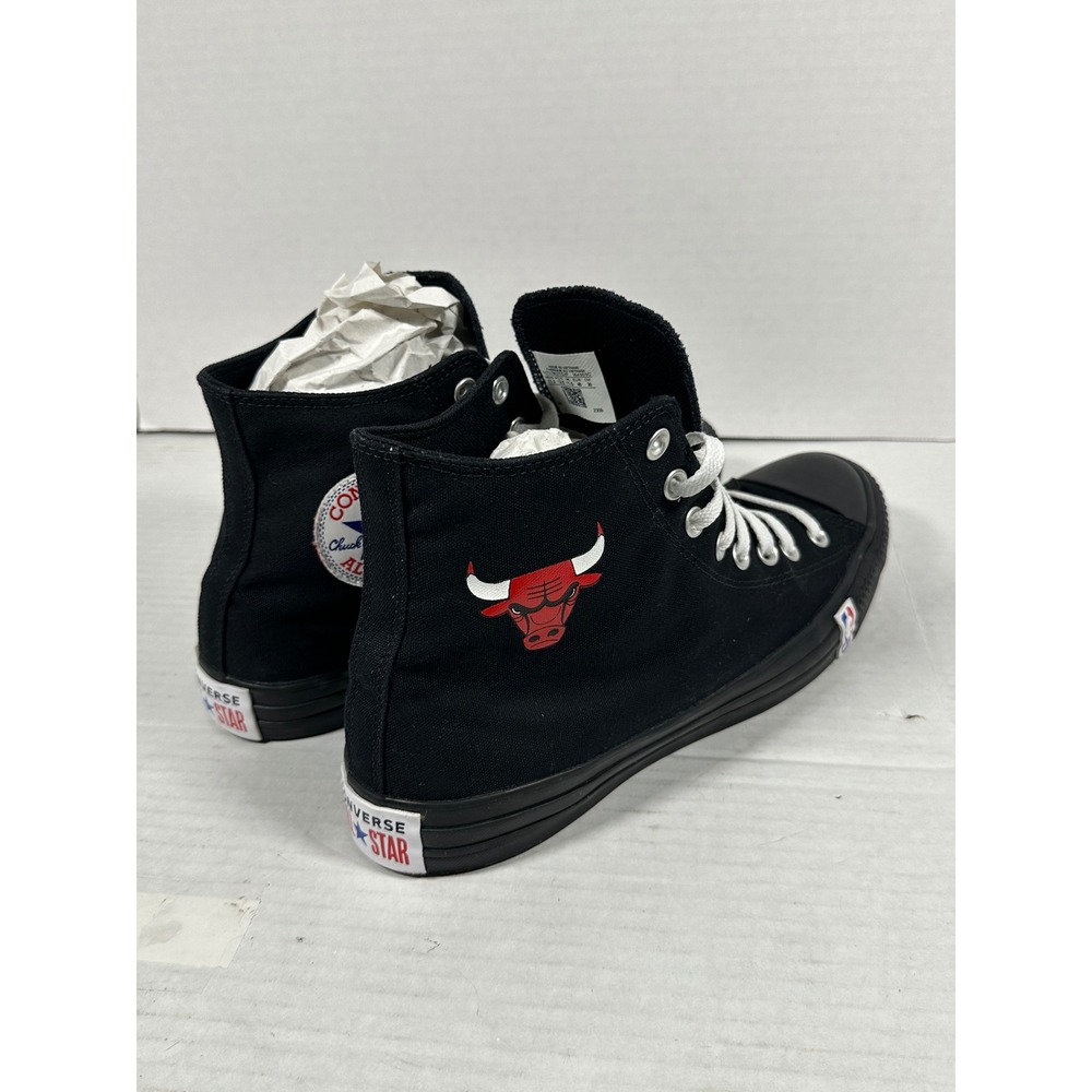 Converse Chuck Taylor All Star NBA Chicago Bulls HighTop Black Mens 11.5 164503C - Picture 7 of 16